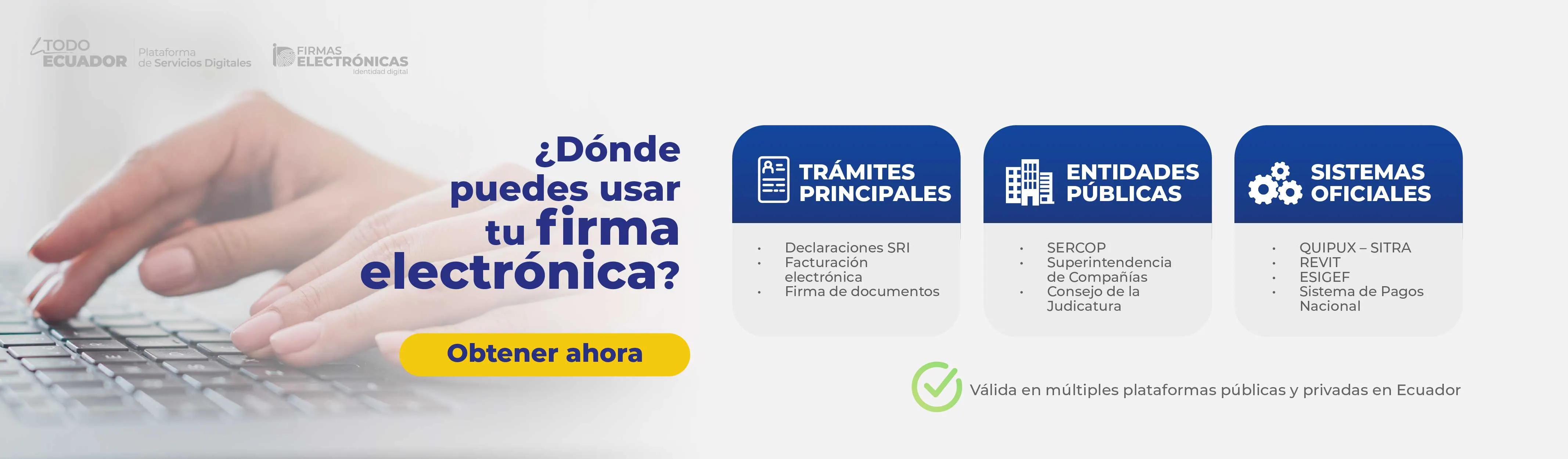 Servicios de firma electrónica online Ecuador
