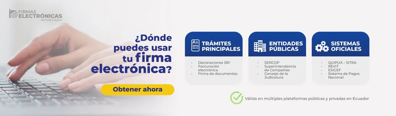 Servicios de firma electrónica online Ecuador